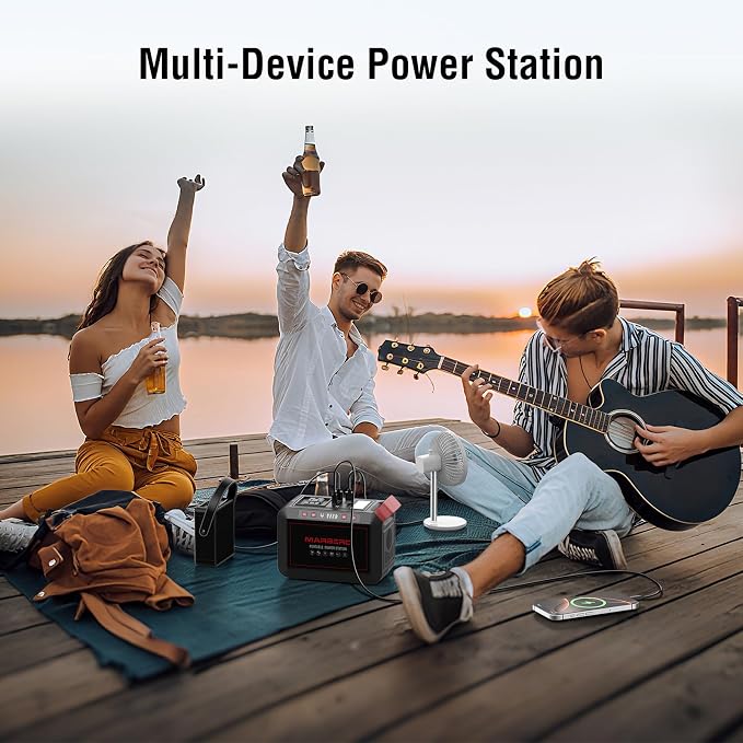 MARBERO 237Wh Solar Generator with Solar Panel Included Portable Power Station 300W Pure Sine Wave with Foldable Solar Panel 60W Set for Camping Outdoor Hiking Fishing Emergency - Image 7
