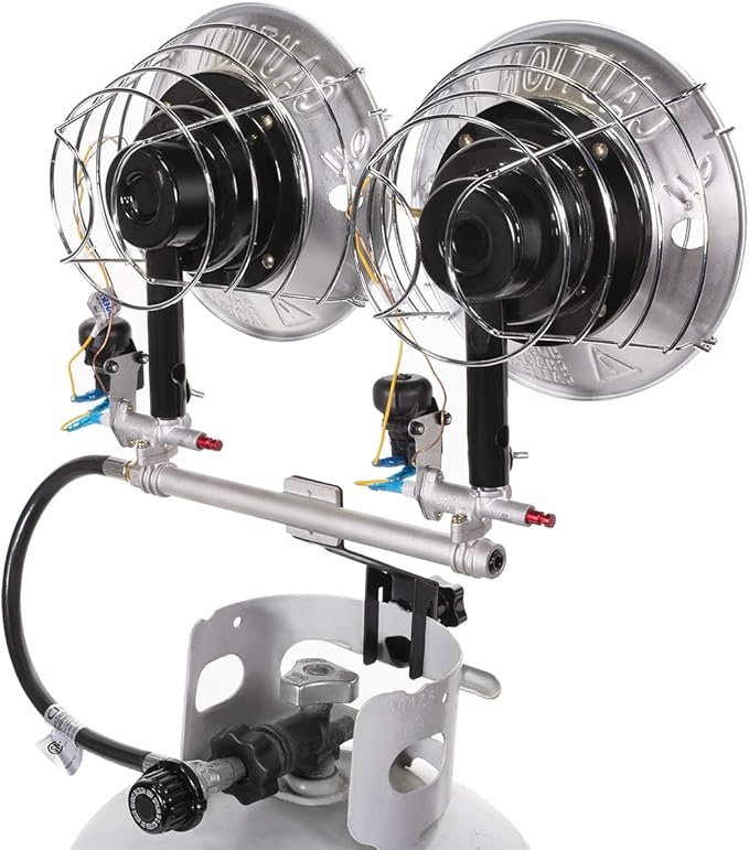 XtremepowerUS 30,000 BTU Propane Tank Top Heat Infrared Heater Burner Propane Heater LPG Use for Camping, Patios, Jobsite Backyard and More
