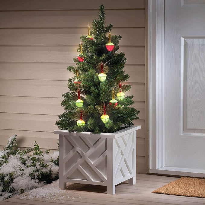 Miles Kimball Set of 2 Chippendale Planter Boxes, White – Outdoor Flower Holder for Garden, Patio and Lawn – 14 ¾” sq. x 13 ¼ H Overall