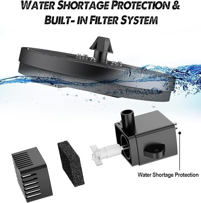 Yzert Solar Fountain Glass Panel with 2200 mah Battery, 3.5W Floating Solar Water Fountain with 4 Fixed Rods, Solar Pump for Bird Bath, Garden, Pond, Pool, Outdoor (Black Panel White Lights)