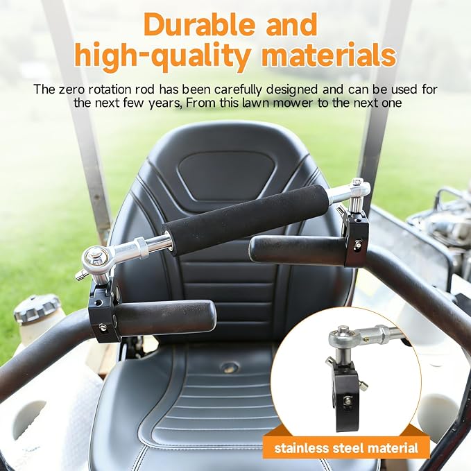 Zero-Turn Mower Steering Bar, Single-Hand Control Bar with Quick-Release Design, Mower Accessory Handle, Stainless Steel Material, Compatible with All Zero-Turn Mower Models - Image 3