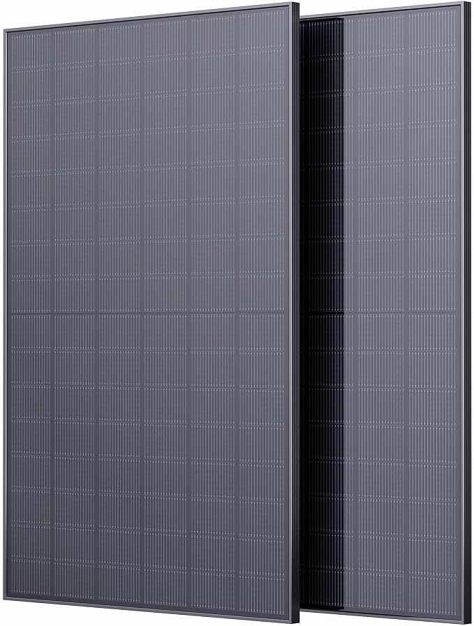 450W Bifacial Solar Panel 2-Pack (900W Total), N-Type 16BB Double Glass Monocrystalline, Anti-Shade Dual-Module Design, 25% High Efficiency Solar Cells for Home Rooftop, RV, Off-Grid System by Callsun