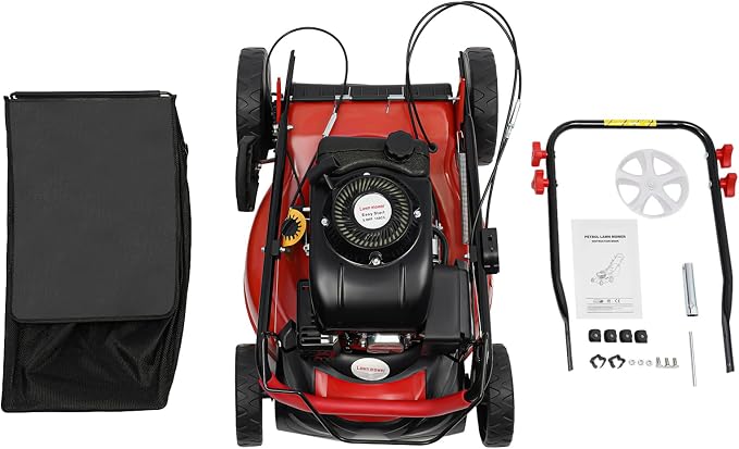 Self Propelled Gas Mower, 140cc 4Stroke Push Mower 140cc 4Stroke Push 3-in-1 Chopper Bagging Side Discharge, 8-Position Height Adjustment - Image 8