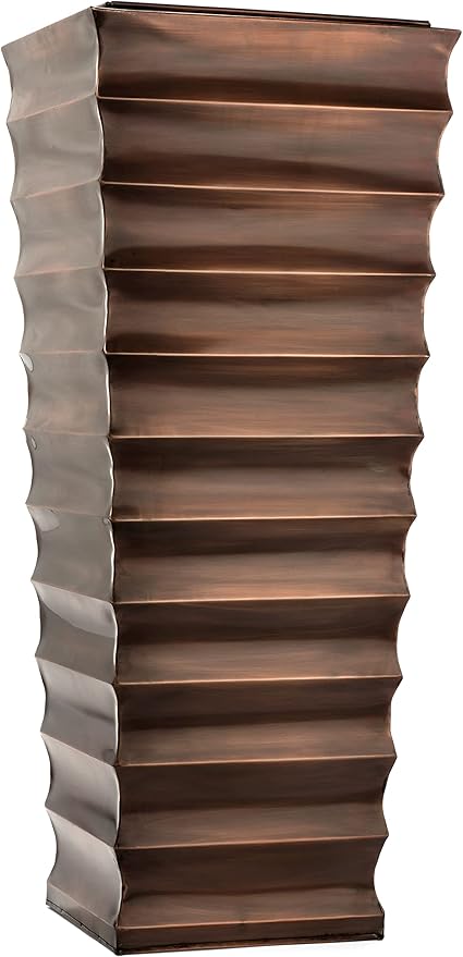 H Potter Tall Copper Planter 36 Inch – Large Outdoor Indoor Entryway Planter, Stainless Steel Antique Copper Finish, Decorative Porch Patio Flower Pot