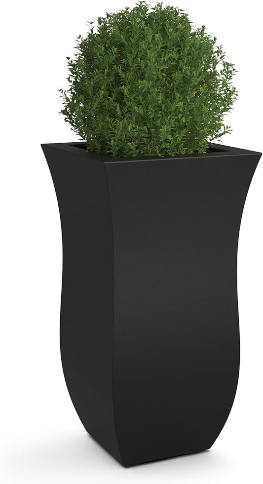 Mayne Valencia 30-Inch Tall Planter – Weather-Resistant Planter for Flowers – Durable Indoor/Outdoor Design for Patio, Porch, or Entryway