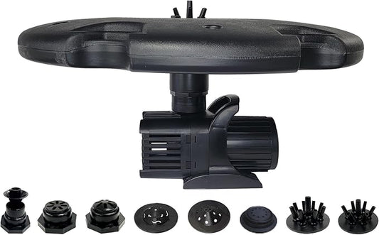 HALF OFF PONDS Floating Fountain, 1.2 HP Pond Aerator, 200 ft Cord, 10,000 GPH Water Pump, 11 Spray Patterns - Energy-Efficient, Improves Water Quality, for Large Ponds, Lakes & Water Gardens