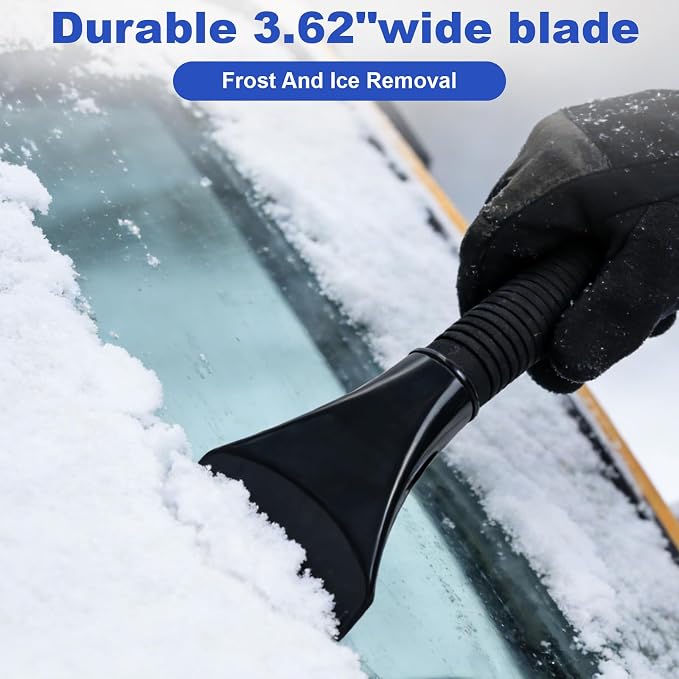 Conliwell 8.74" Car Windshield Snow and Ice Scraper Head Detachable Ergonomic Foam Grip Snow Shovel, Suitable for Removing Snow from Cars, Trucks, SUVs, and Other Heavy-Duty Vehicles???SXS-LL-1??? - Image 2