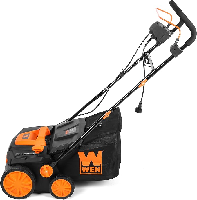 WEN 15-Inch 13-Amp 2-in-1 Electric Dethatcher and Scarifier with 12-Gallon Collection Bag (DT1315) - Image 9
