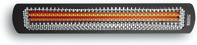 Bromic Tungsten Smart Heat 2000W Electric Patio Heater – Single Element Infrared, 220V-240V, Black Finish – BH0420030