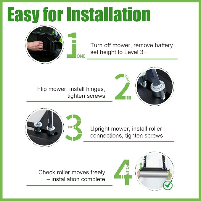 Upgraded Lawn Striping Kit for EGO 21″ Push Mower Compatible with LM2100 Series, Lawn Striping Kit for Push Mower, Heavy Duty Striping Roller, Lawn Mower Striping Kit for Professional Lawn Patterns - Image 6
