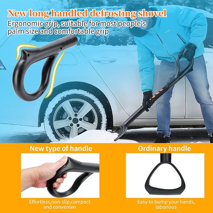 25.8'' Larger Ice Scrapers for Car Windshield | Dang Near Indestructible Ice from Scrape Frost and Ice |3-in-1 Emergency Snow Shovel | Detachable Remover with Foam Grip for Small Cars, Trucks, SUVs - Image 6