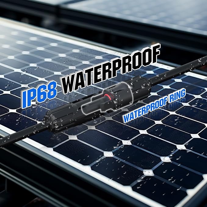 ECO-WORTHY Solar Connectors Y Branch 1 to 4 Parallel PV Adapter Cable Wire Plug Tool Kit for Solar Panel(M/FFFF and F/MMMM) - Image 5