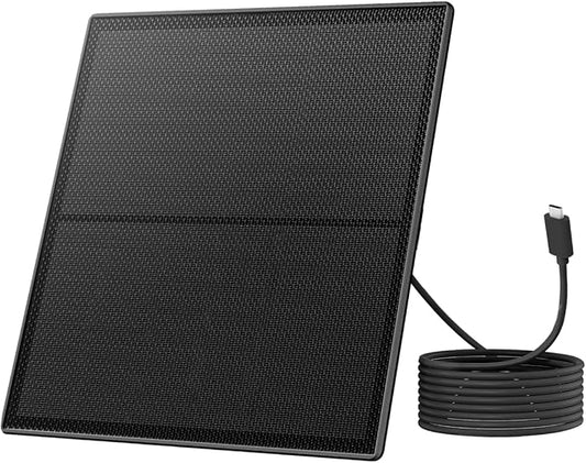 Birdfy 5W Solar Panel for Smart Bird Feeder Camera, Type-C Charger for Birdfy Feeder, 360° Adjustable Swivel Mount, IP65 Waterproof for Outdoors, 5W Continuously Power Supply (9.8ft Standard Cable) by Birdfy
