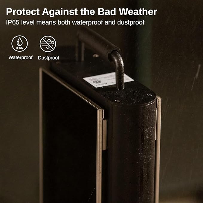 EAST OAK 1200W Electric Heater, Under Table Electric Heater with Double-Sided Design Silent Heating, IP65 Waterproof Portable Patio Heat with Handle and Protection from Tip-Over & Overheating