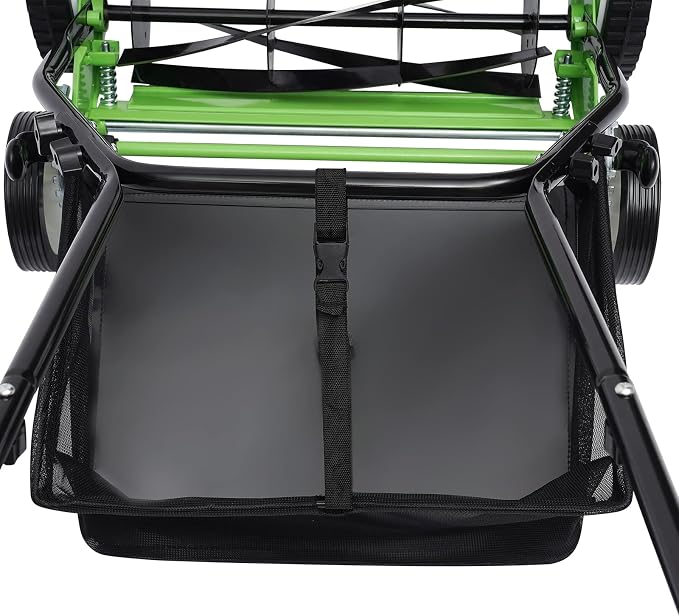 16" 5-Blade Push Reel Mower – Walk-Behind Steel Lawn Mowers with Removable Grass Catcher,1.3-2.5" Adjustable Cutting Height for Small Lawns, Courtyards & Eco-Friendly Cutting - Image 8