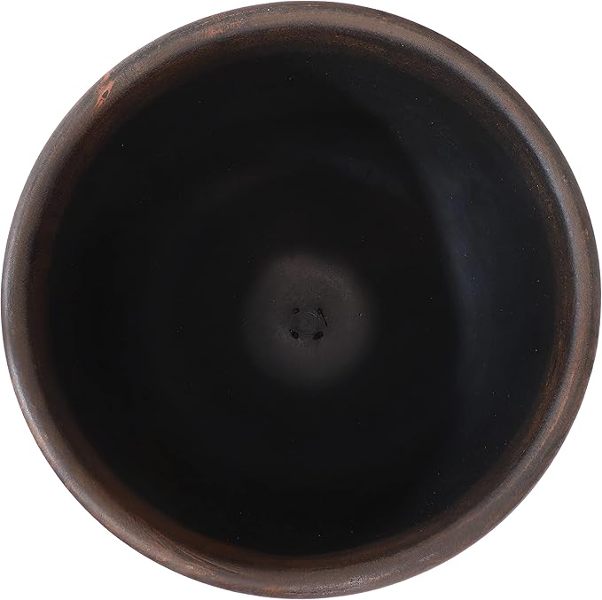 Sunnydaze Elizabeth 16" Double-Walled Polyresin Ribbed Urn Outdoor Planter - UV-Resistant Rust Finish - Set of 4