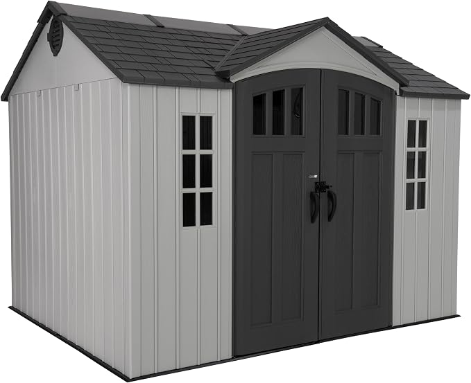 Lifetime Outdoor Storage Shed, 10 x 8 Foot, Gray by Lifetime