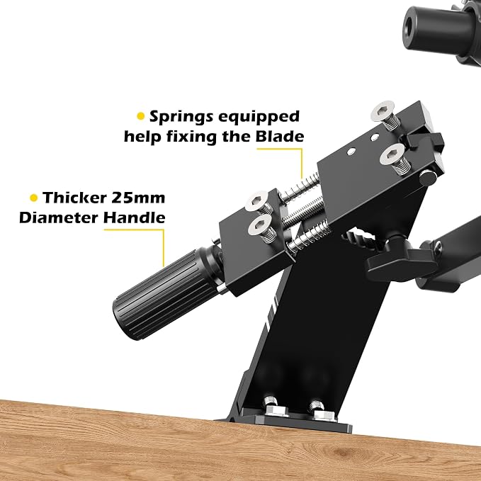 SporGain [Updated] Lawn Mower Blade Sharpener 15°-45° Adjustable Frame with Ball Bearing Manufacture Handle for Right & Left Hand Blades, Use with Angle Grinder, Black - Image 7