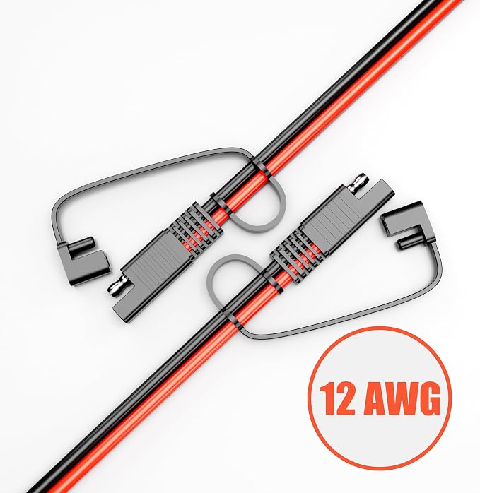 SAE Extension Cable 12AWG, SNLLMZI SAE to SAE Extension Cord DC Power Automotive Extension Cable for Solar Panels,Cars, RVs,Trucks,Boats, etc (15FT) - Image 2