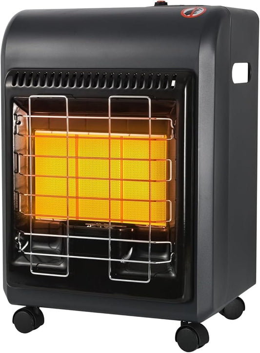 OKF Propane Heater, 6000 to 18000 BTU 3 Modes Indoor Propane Heater with ODS & Tip-over Protection, Outdoor Heaters with Gas Regulator & Hose Heat up to 450 Sq.Ft, for Garage, Camping, Patio, Shop