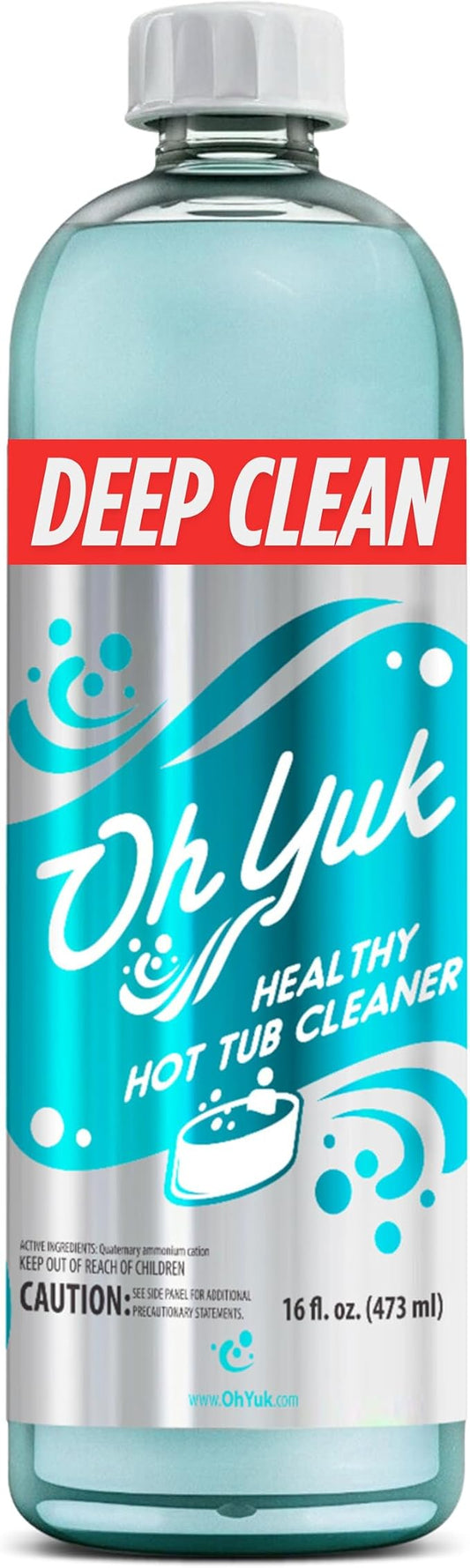 Oh Yuk Healthy Hot Tub Cleaner, Hot Tub Cleaner for Indoor and Outdoor Hot Tubs and Spas - 16 Ounces by OhYuk