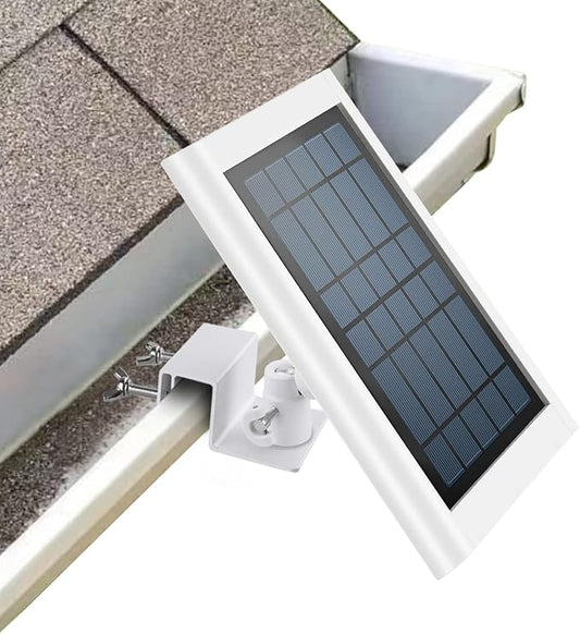 ALERTCAM Gutter Mount for Solar Panel, Adjustable Weatherproof Aluminum Alloy Mount Bracket, Perfect Angle to Get Adequate Sunlight (White) by ALERTCAM