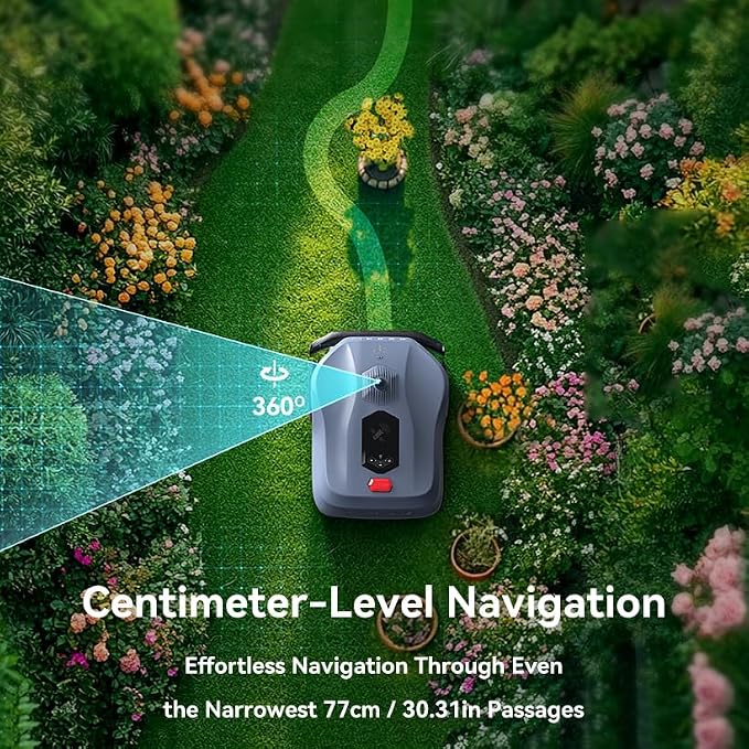 Neomow X LE Robot Lawn Mower Perimeter Wire Free for 0.37 Acre 3D LiDAR SLAM+Vision Mapping Robotic Lawnmower with 4G, No RTK Station Required, AI Accurate Obstacle Avoidance, App Control, Anti-Theft - Image 6