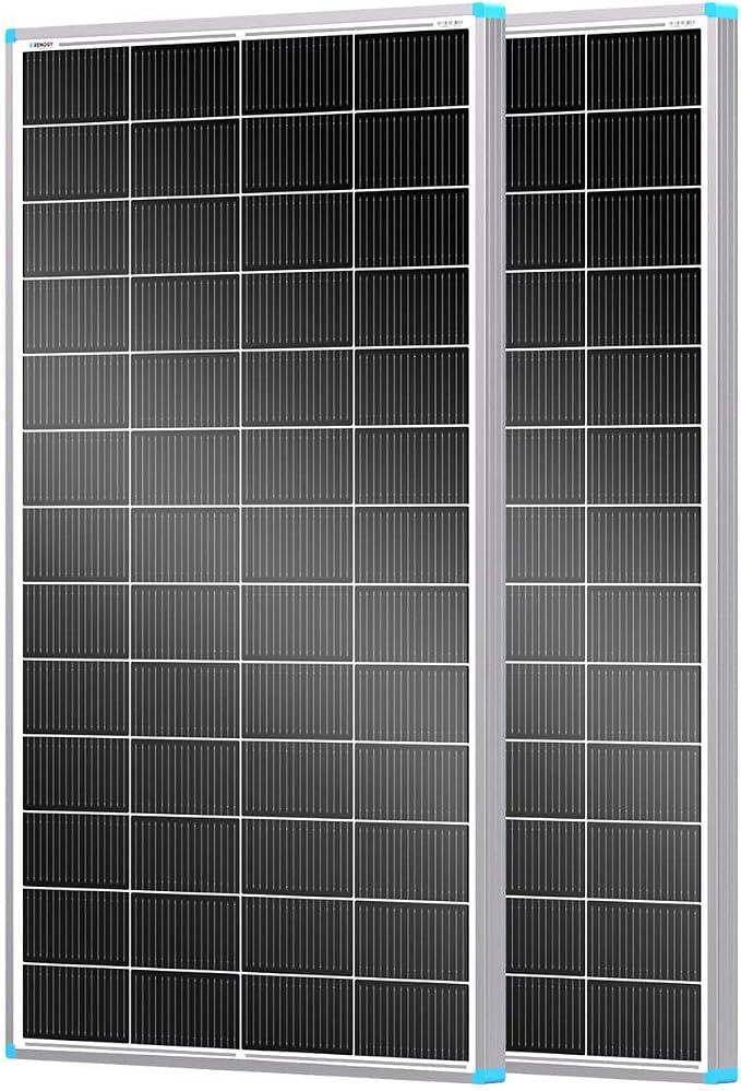 Renogy N-Type 400 Watt Solar Panel, 2Pcs 200W Solar Panels for 12V/24V Systems 25% High-Efficiency, PV Module Power Charger for RV Marine Cabin Roof Home Farm Battery by RenogySolar