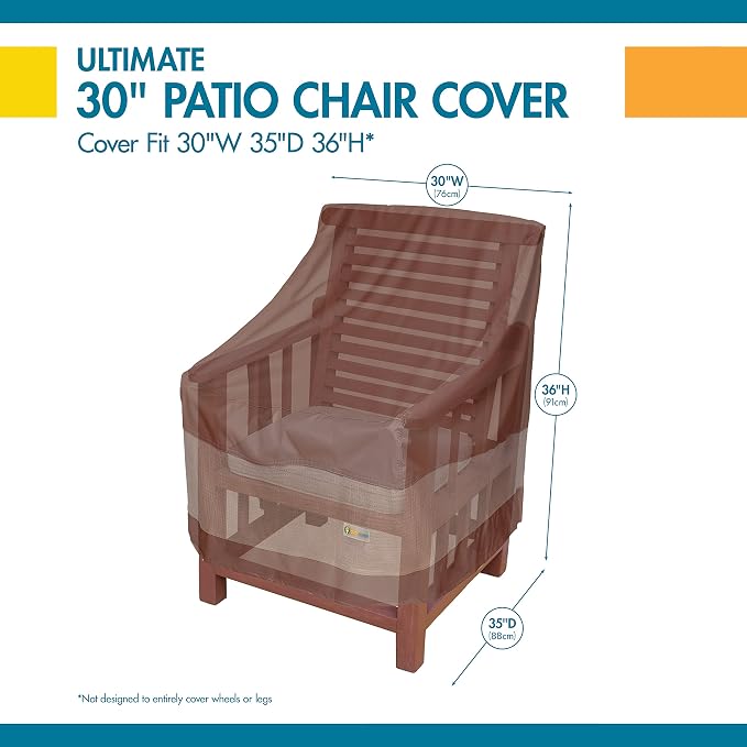 DUCKCOVERS® Ultimate Waterproof Outdoor Adirondack Chair Cover, 32"W x 37"D x 36"H - Image 3