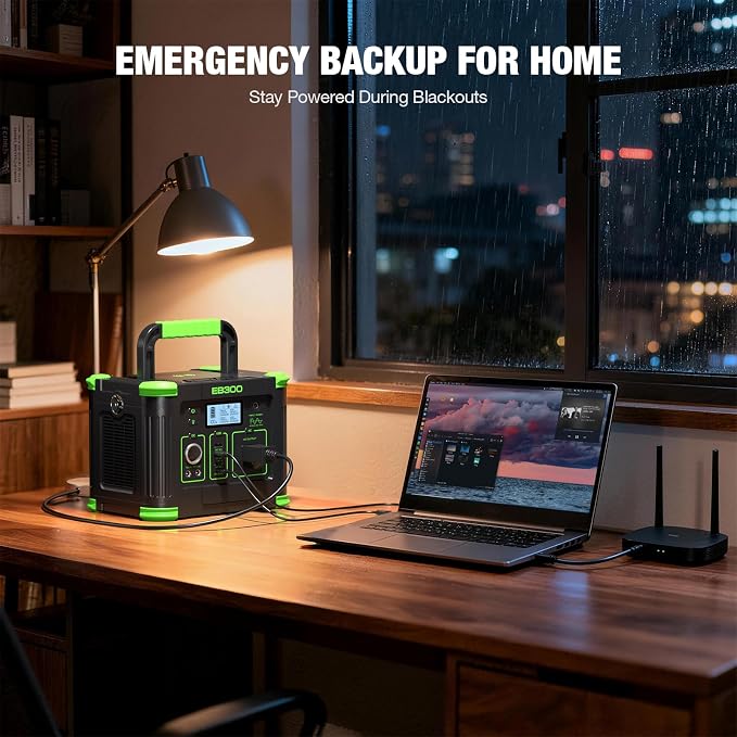 GRECELL 330W Portable Power Station with 100W Solar Panel, 288.6Wh Portable Power Station 330W Solar Generator AC Outlets, Backup for Outdoor Camping, Trip, Power Outage - Image 5