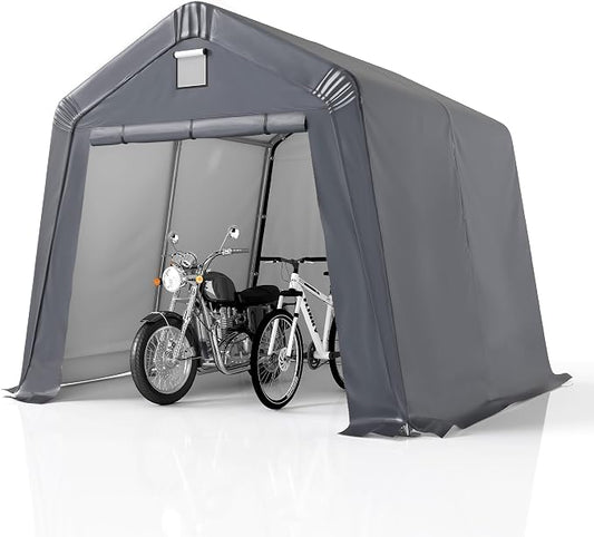 GARTOO 10' x 10' Outdoor Storage Shelter - Heavy Duty Storage Tent with Roll-up Ventilated Windows, Portable Garage Zipper Storage shed for Bike, Motorcycle Shelter, ATV, Weeding Tools by GARTOO