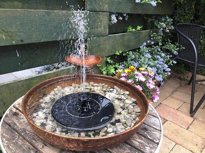 Solar Fountain, Solatec Solar Powered Bird Bath Fountain Pump 1.4W Solar Panel Kit Water Pump,Outdoor Watering Submersible Pump for Pond, Pool, Garden, Fish Tank, Aquarium