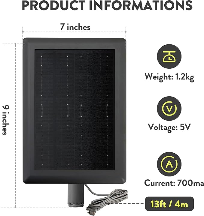 Ring Solar Panel(2nd Generation), 5W Ring Solar Panel Charger with Mount for Stick Up Camera & Pro, Spotlight Plus & Pro, Stick Up Cam Battery, Spotlight Cam Battery (2 Pack Black) - Image 2