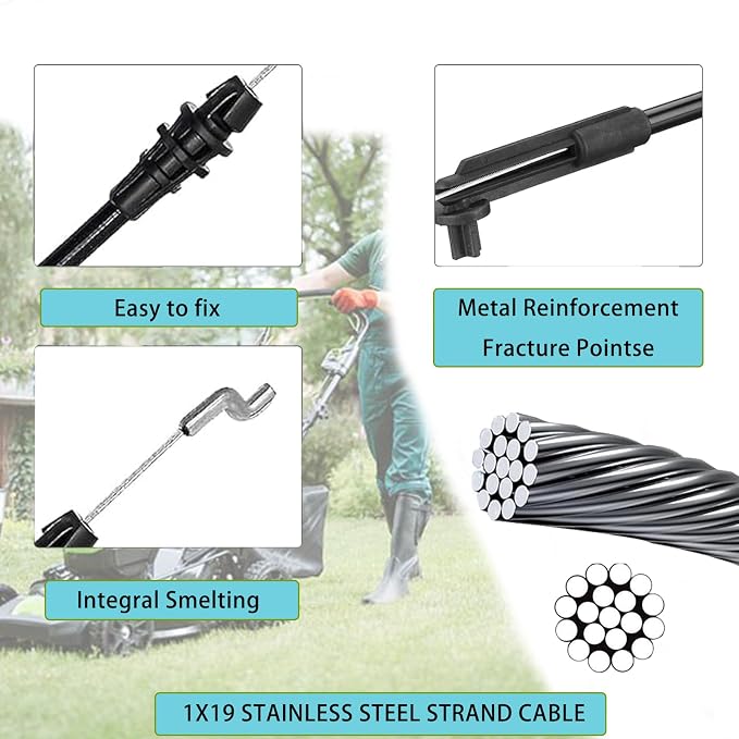 104-8676 Brake Cable, for Toro Recycler 22" 20013 20014 20017 20018 20031 20041 20049 20051 20066 20067 Walk-Behind Lawn Mowers - Image 5