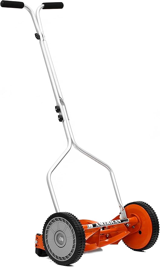 American Lawn Mower Company 1204-14 14-Inch 4-Blade Push Reel Lawn Mower, Red by AmericanLawnMowerCompany