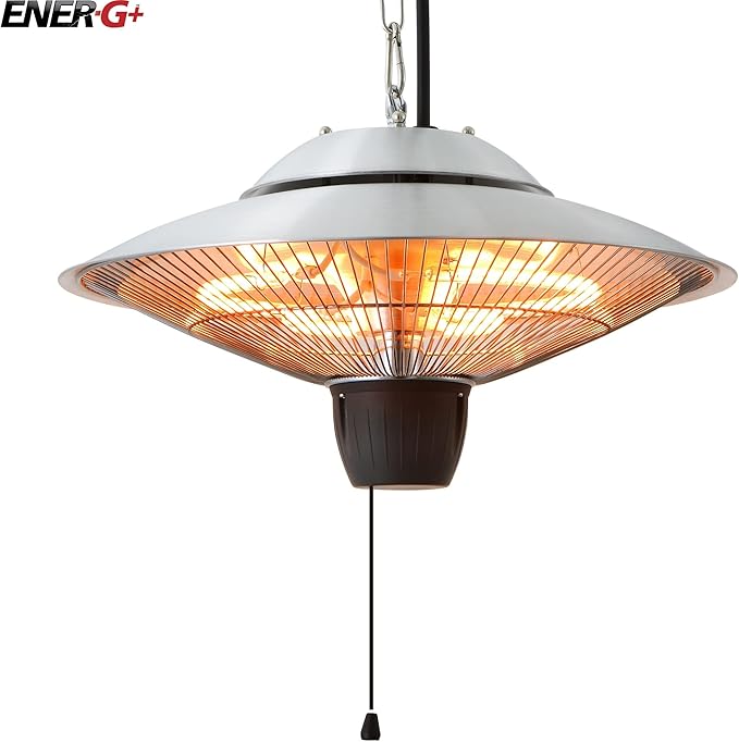 EnerG+ Infrared Electric Outdoor Heater - Hanging, Silver, Model:HEA-21524