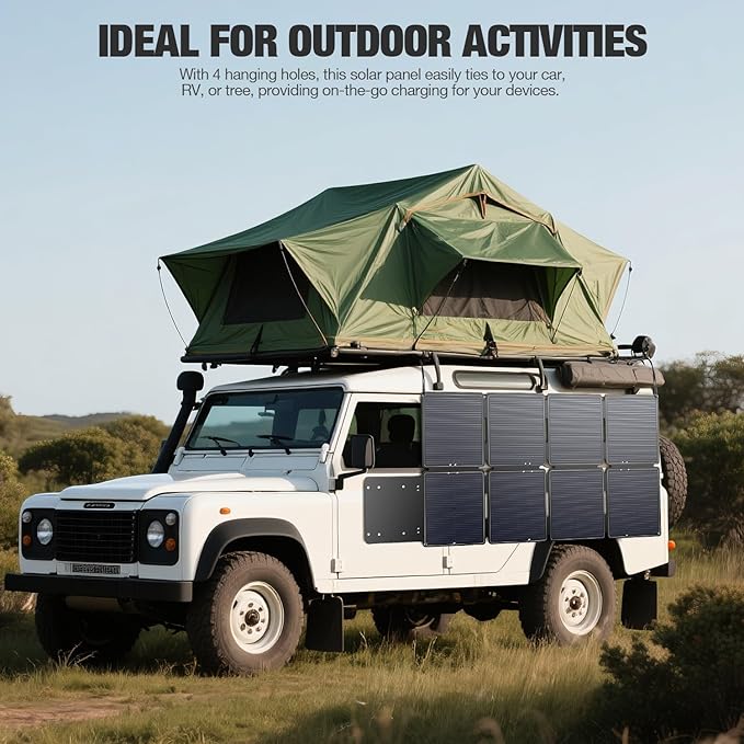 GRECELL 240W Portable Solar Panel for Power Station, Ultra Light Foldable Solar Panel Kit, 25% High Efficiency, IP65 Waterproof, Solar Charger for Outdoor Camping RV Boat Home Backup Power, Off-Grid - Image 7