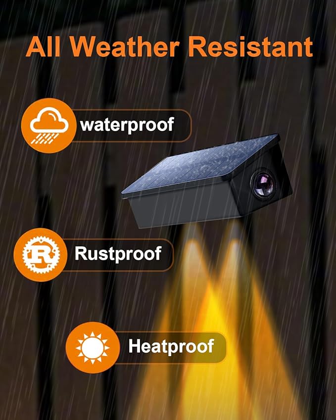 Solar Fence Lights Outdoor Waterproof LED Spot Lens for Step, Wall, Deck, Patio, Yard, Rail, Garage, Pool, Stair, Walkway, Garden Landscaping Enhanced Security Easy Install Warm White 16 pack