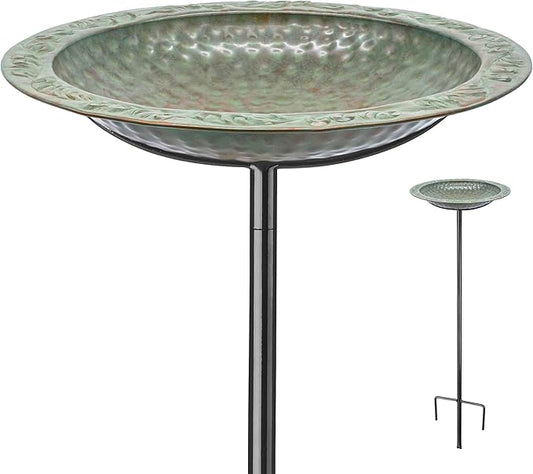Good Directions Blue Verde Bird Bath on Garden Pole 13'