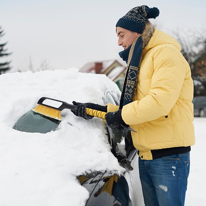 KeFanta Ice Scrapers for Car Windshield, 2 Pack 27'' Snow Removal Brush for SUV and Truck Window, Automotive Winter Accessories - Image 4