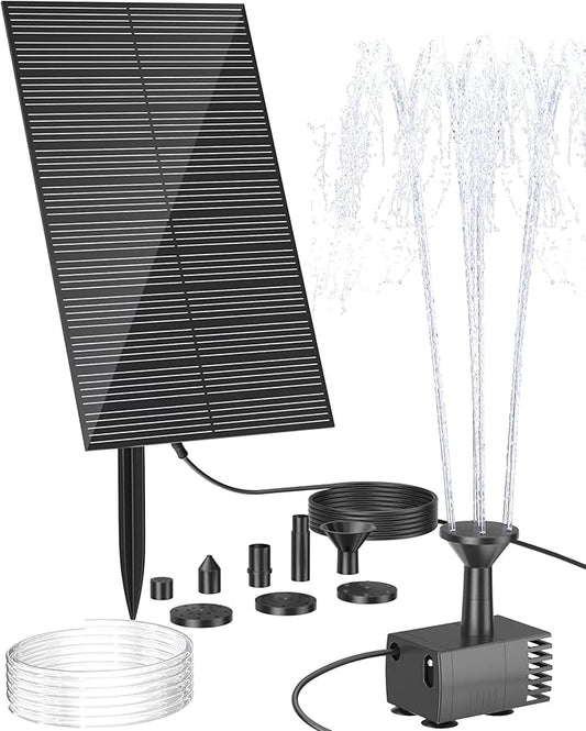 Biling Solar Water Fountain Pump, Solar Bird Bath, Outdoor with Tubing, Solar Powered Fountain Pump for Pond BirdBath, Garden, Pool, Fish Tank,Backyard