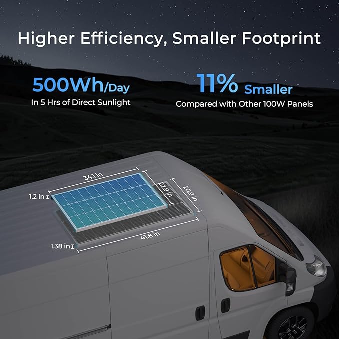 Renogy 4PCS N-Type 100 Watt Solar Panels 16BB, 12V 400W Solar Panel 25% High-Efficiency, PV Module Power Charger for RV Marine Rooftop Farm Battery and Other Off-Grid Applications, 4-Pack 100W - Image 3
