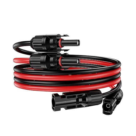 6Ft Solar Cable Solar ExtensionCable,10AWG Solar Panel Extension Cable with Female and Male Connectors,Waterproof SolarExtension Cable Kit (Red and Black). by OWINUSTECH