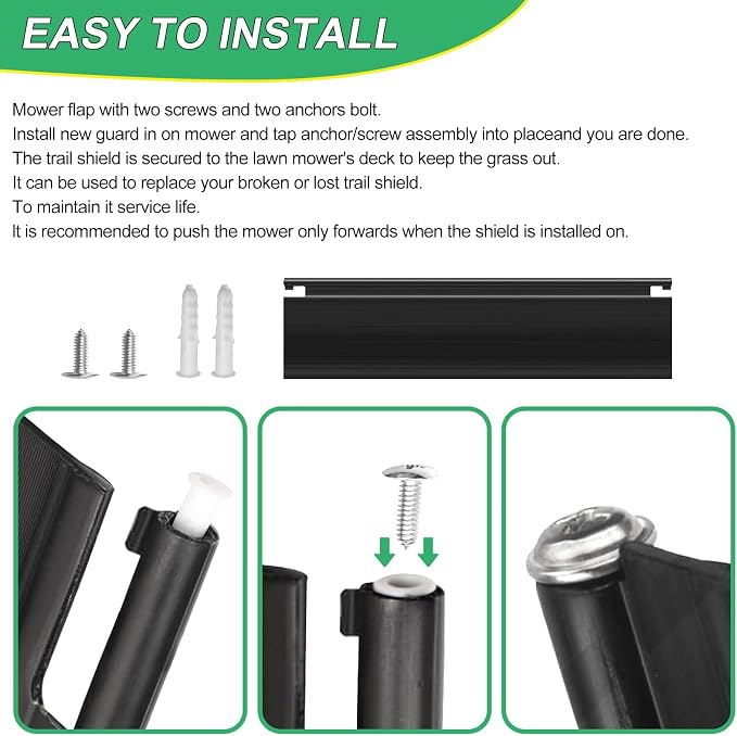 127-0724 Trailing Shield Flap w/Screws for Toro 21" Walk Lawn Mower and Recycler Lawn Mower Models 10730, 17732, 17736, 10732, 10734, 17730, 10738, 17734 - Image 3