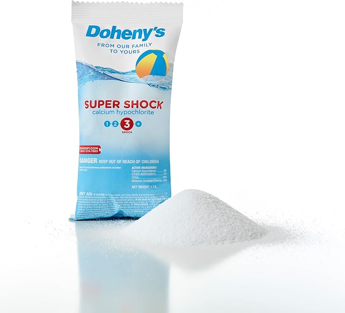Doheny's Super Pool Shock | Pro-Grade Chlorine Shock, Quick-Dissolving, Fast-Acting 68% Cal-Hypo Granular Pool Shock | 6 x 1lb Bags, Proudly Made in the USA - Image 7