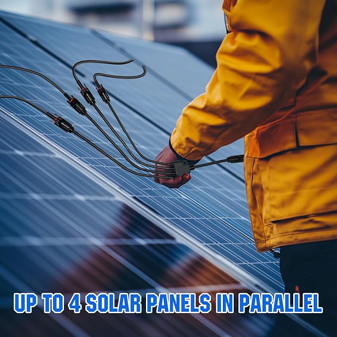 ECO-WORTHY Solar Connectors Y Branch 1 to 4 Parallel PV Adapter Cable Wire Plug Tool Kit for Solar Panel(M/FFFF and F/MMMM) - Image 7