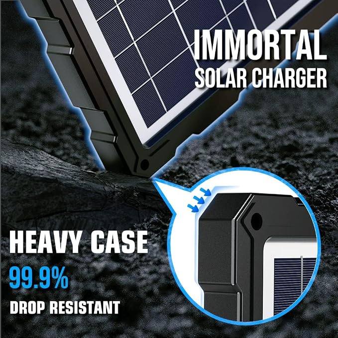 POWOXI-Upgraded-20W-Solar-Battery-Charger-Maintainer, External Smart 3-Stages PWM Charge Controller, 12V Solar Panel Trickle Charging Kit for Car, Marine, Motorcycle, RV, etc - Image 6