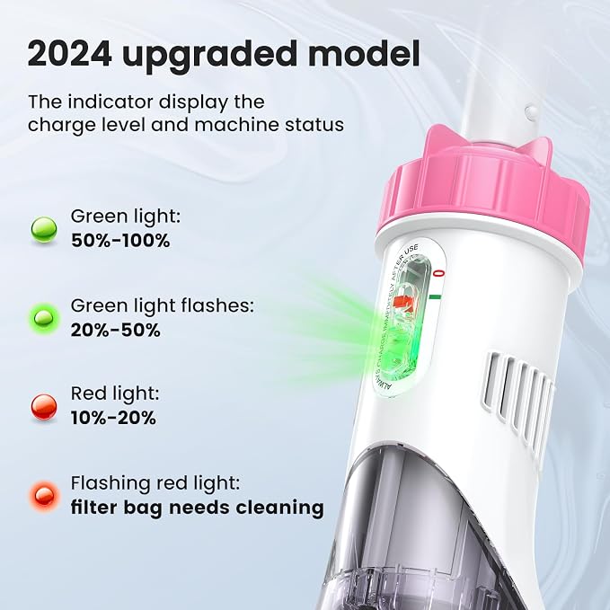 Enhulk Pool Vacuum for Above Ground Pool with a Telescopic Pole, Running time up to 1H, Handheld Rechargeable Pool Cleaner with Powerful Suction up to 18.5 GPM, Ideal for Leaves & Debris, PC10 Pro - Image 2