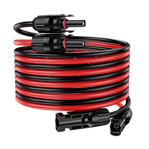 16Ft SolarCable SolarExtension Cable,10AWGSolar Panel ExtensionCable with Female and Male Connectors,Waterproof SolarExtension Cable Kit by OWINUSTECH