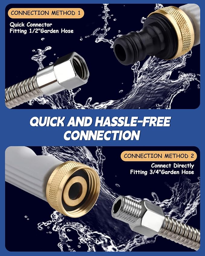 2026 Upgraded Jet Nozzle Power Washer for Garden Hose, Includes 2 High-Pressure Nozzles and Quick Connectors | Hydro Jet High Pressure Washer Tools - Image 3
